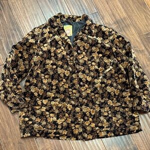 Floral Velvet Jacket with Jimi Hendrix appliqué